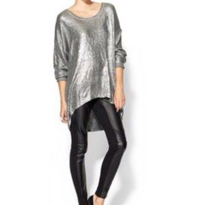 Elan metallic silver sweater